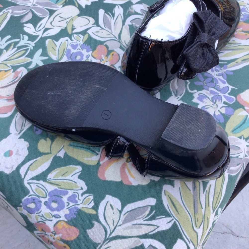 Rachel Shoes Velco Slip on Shoe - Size Big Girls 1 Black - Picture 8 of 9